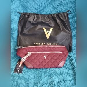 Moving Sale Price NWT Vanessa Williams Burgundy Quilted Women's Bag and Dust bag